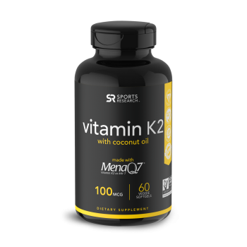 Vitamina K2 Q7 Mena 100mcg 60s Sports Research validade:09/2022